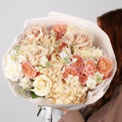 Букет в персиковых тонах